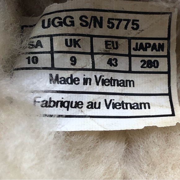 Ugg Ascot Men's Size 10 Suede Sheepskin Lined Moccasin Slip Ons - Picture 5 of 6